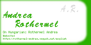 andrea rothermel business card